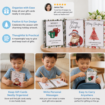 DIY Christmas Gift Card Book – Spiral-Bound Holiday Gift Organizer