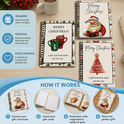 DIY Christmas Gift Card Book – Spiral-Bound Holiday Gift Organizer