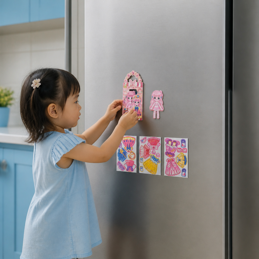 Princess Magnetic Dress-Up Set with 3D Stickers