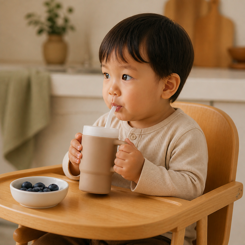 Leakproof Silicone Toddler Straw Cup