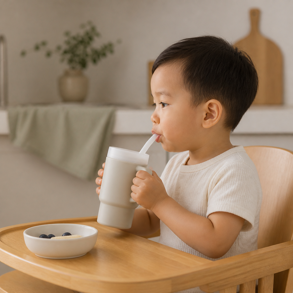 Leakproof Silicone Toddler Straw Cup
