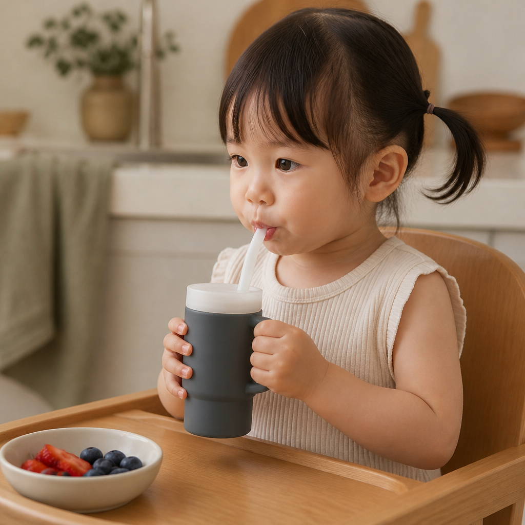 Leakproof Silicone Toddler Straw Cup