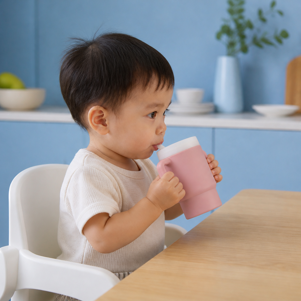 Leakproof Silicone Toddler Straw Cup