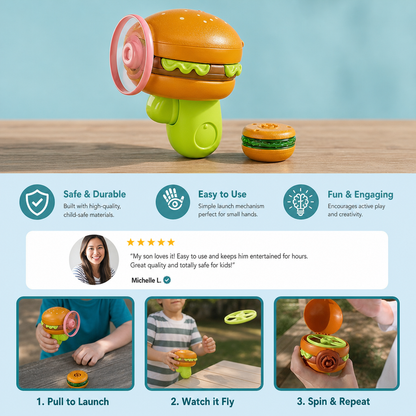 Kids’ 2-in-1 Spinning Top & Flying Spinner Launcher