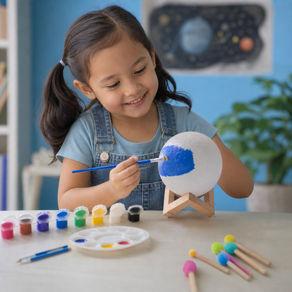 DIY Paint Your Own Moon Lamp Kit for Kids – Creative Space Night Light