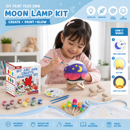 DIY Paint Your Own Moon Lamp Kit for Kids – Creative Space Night Light