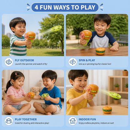 Kids’ 2-in-1 Spinning Top & Flying Spinner Launcher