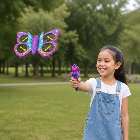Magic Light-Up Butterfly Quadcopter Toy with Wand Control