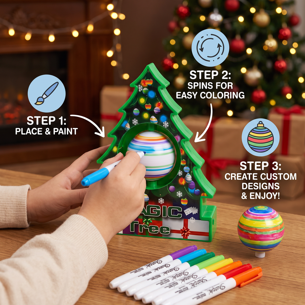 DIY Christmas Spinning Ornament Painting Kit