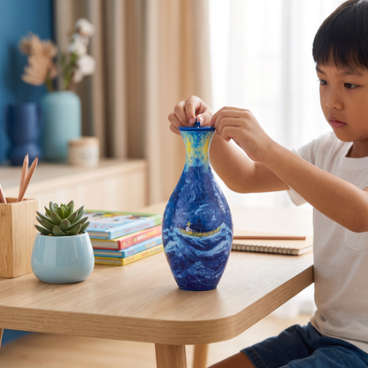 DIY 3D Jigsaw Puzzle Flower Vase