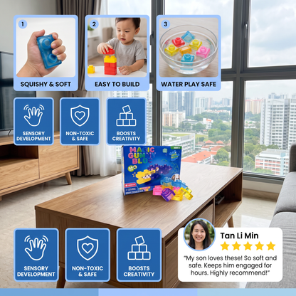Safe & Soft Squishy Jelly Building Blocks for Kids