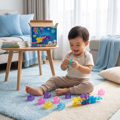 Safe & Soft Squishy Jelly Building Blocks for Kids