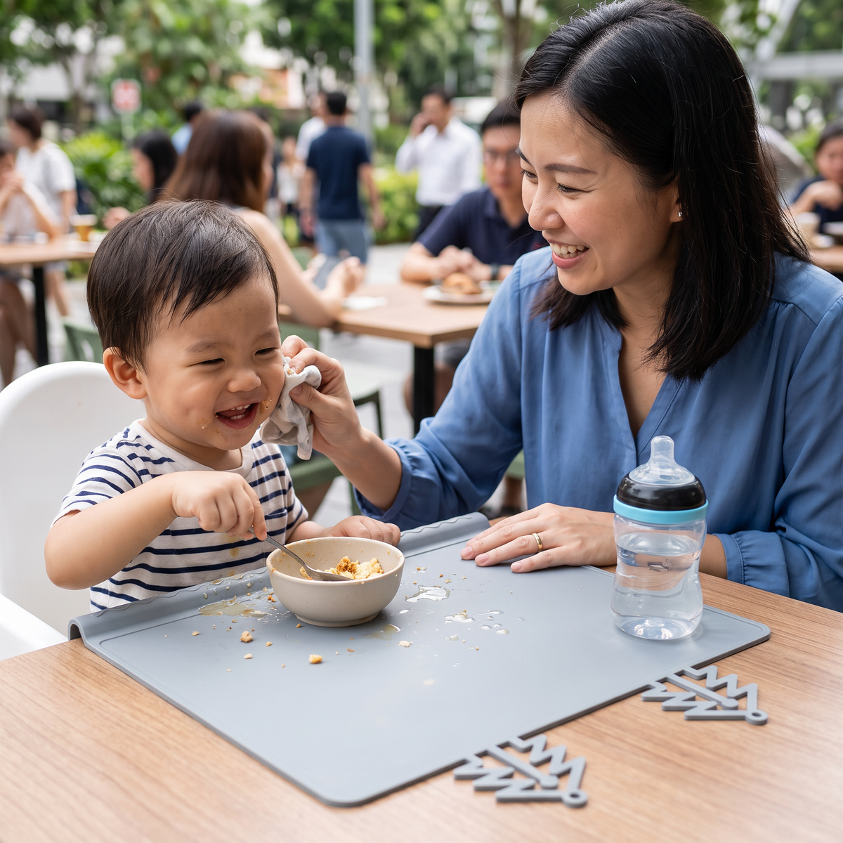 BabySafe Practical & Hygienic Silicone Baby Placemat with Raised Edge