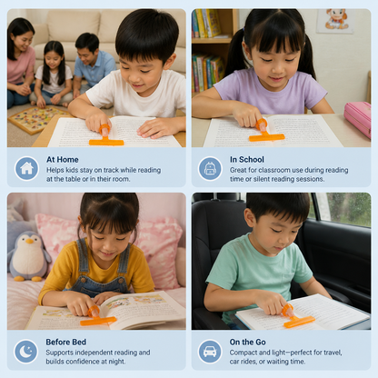 Kids’ Finger Reading Tracker – Translucent Reading Guide