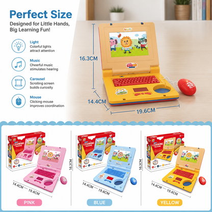 Kids’ Interactive Laptop with Lights, Music & Scrolling Screen