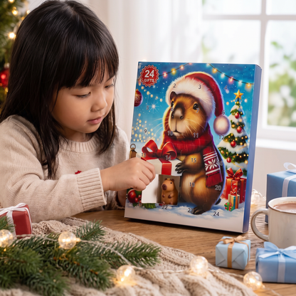 24-Day Capybara Christmas Advent Calendar - 24 Cute Mini Figures