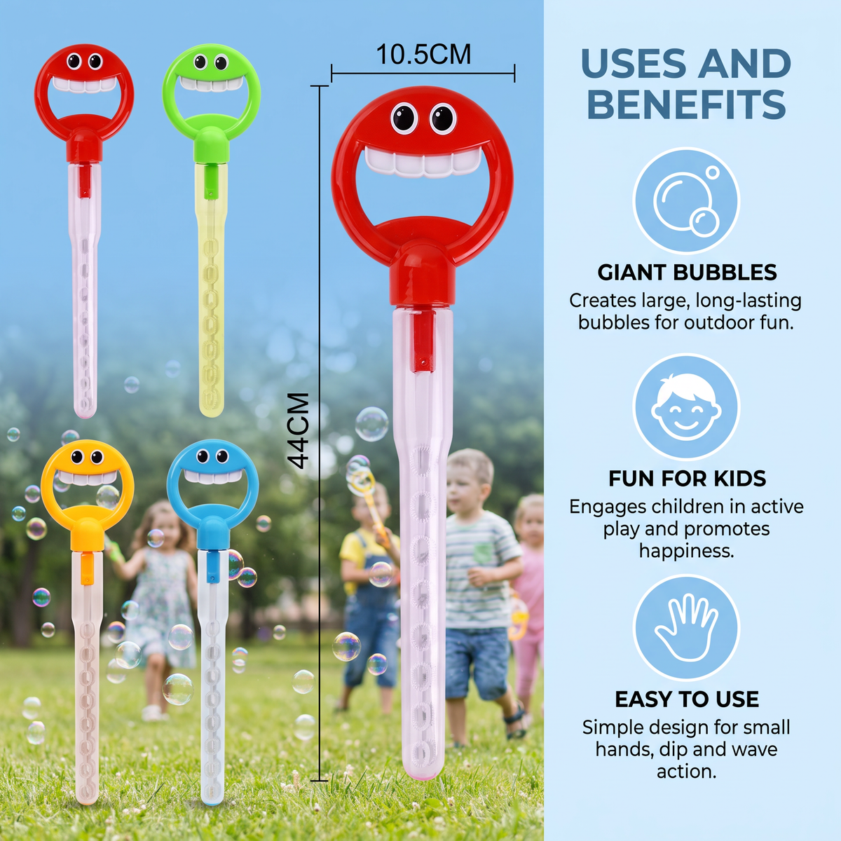 32-Hole Bubble Wand – Giant Bubble Maker for Kids