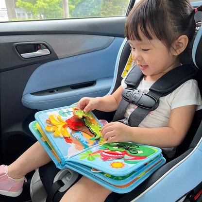 8-in-1 Montessori Dinosaur Busy Board Activity Book for Toddlers