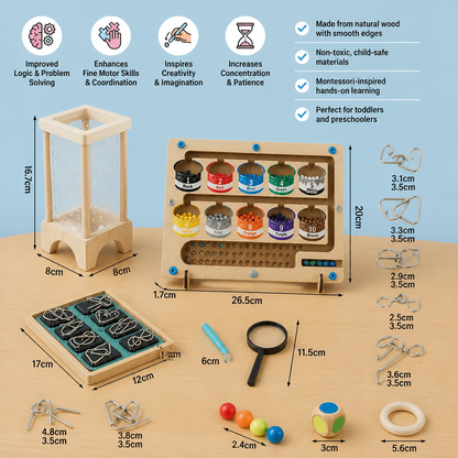 3-Piece Montessori Play and Development Puzzle Set for Children