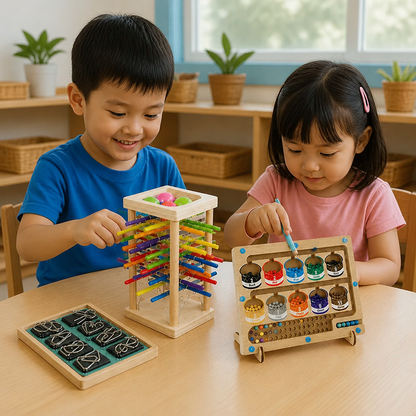3-Piece Montessori Play and Development Puzzle Set for Children