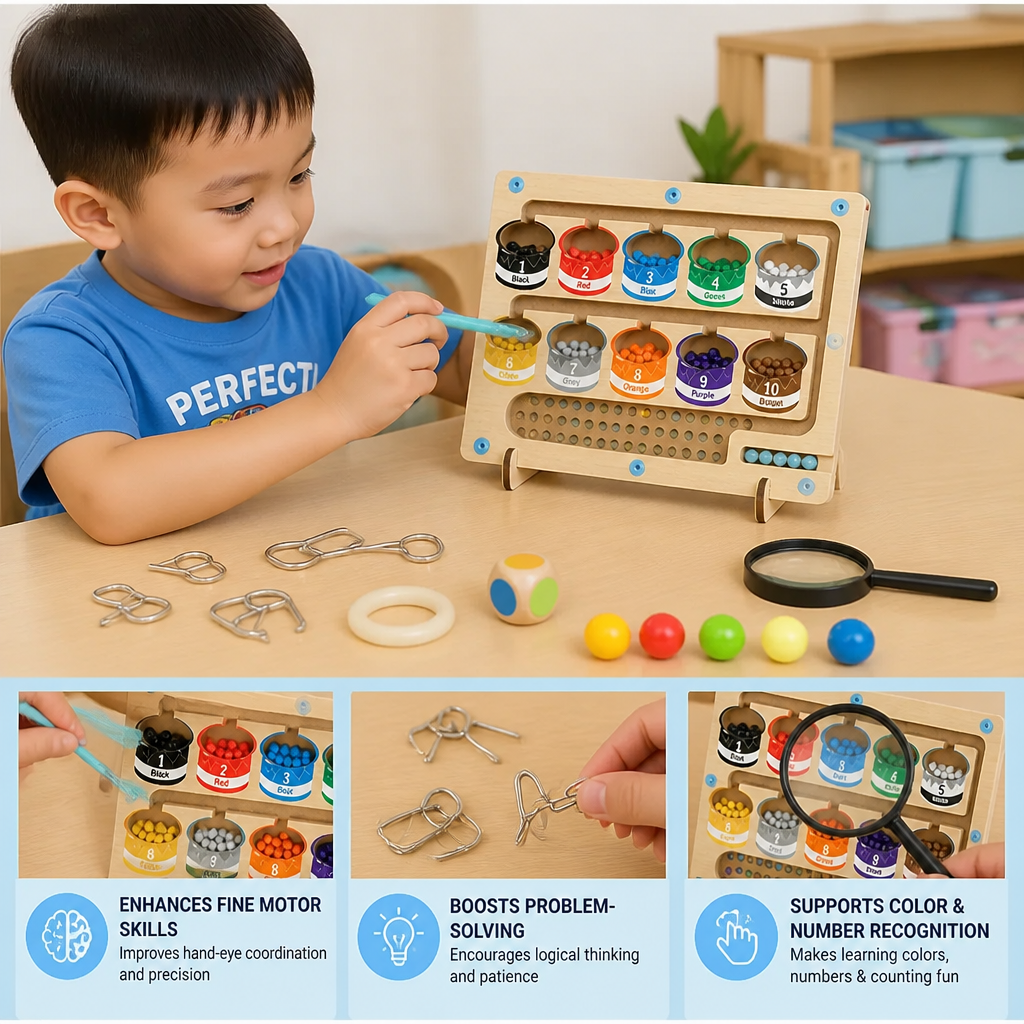 3-Piece Montessori Play and Development Puzzle Set for Children