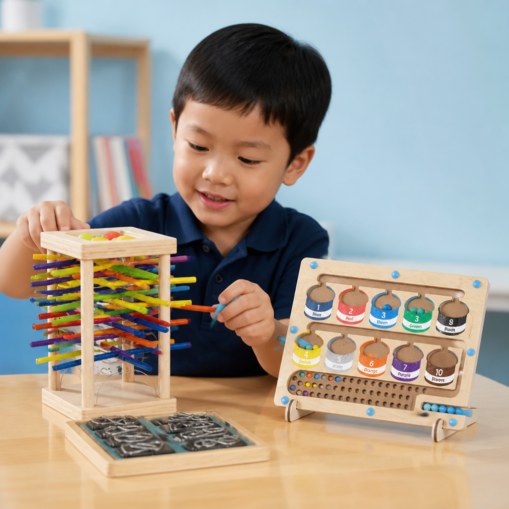 3-Piece Montessori Play and Development Puzzle Set for Children