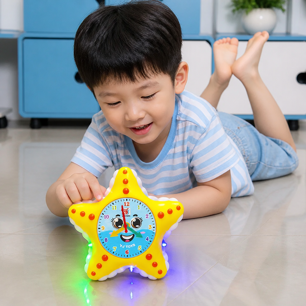 Starfish Clock Learning Toy – Interactive Time Teaching Toy for Kids