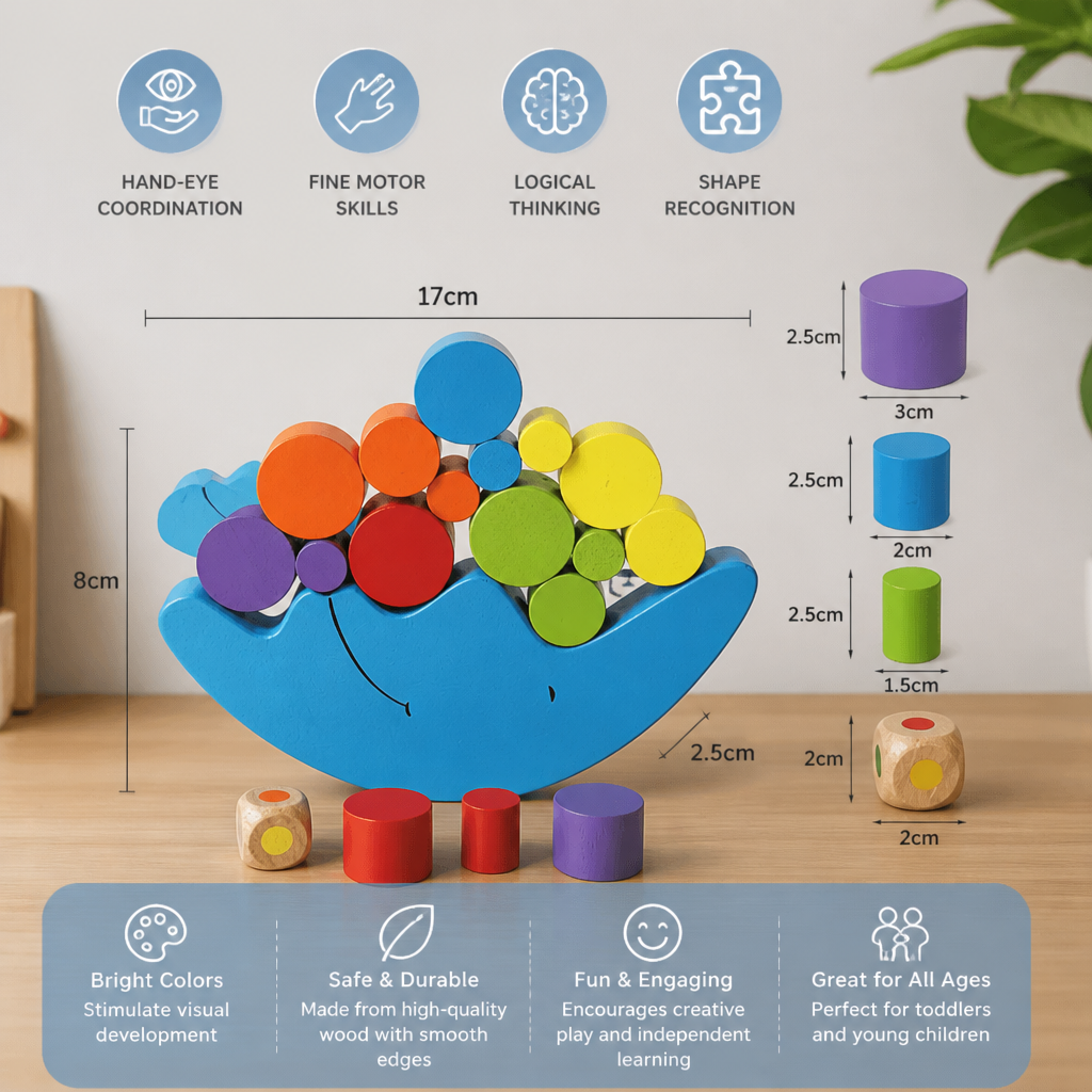 Colorful Stacking Toy – Educational Toy for Kids with Colors and Shapes