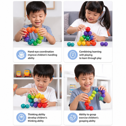 Colorful 3D Ball Building Set – Creative Construction & Fine Motor Skills Learning Toy for Kids