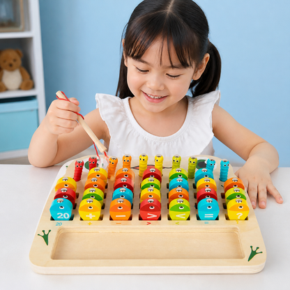 Wooden Magnetic Fishing Game – Alphabet, Math & Fine Motor Skills Learning Toy for Kids