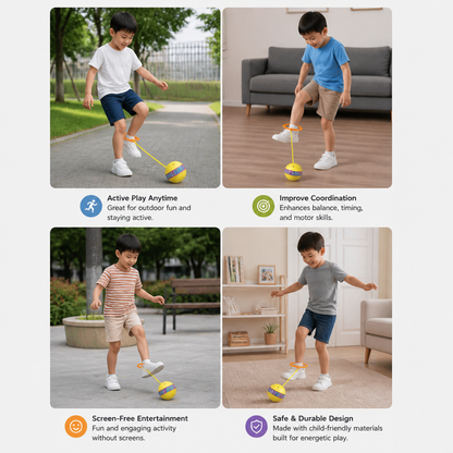 Interactive Skip Ball Ankle Swing Toy for Kids