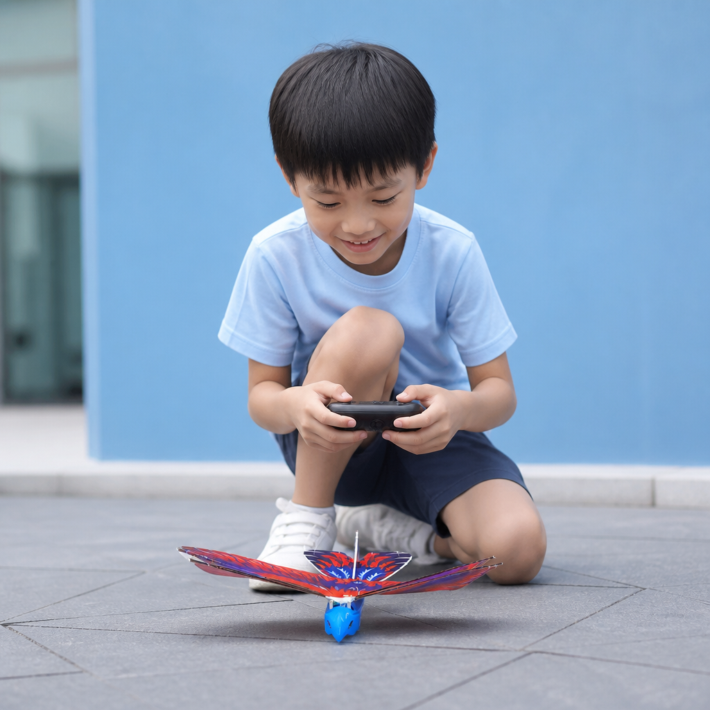 Remote Control Flapping-Wing Flying Bird Toy for Kids
