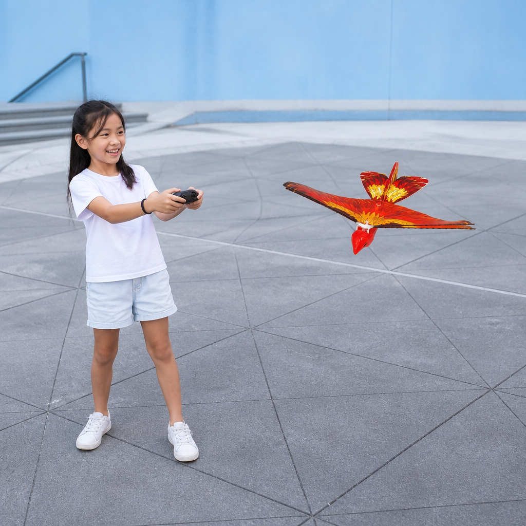 Remote Control Flapping-Wing Flying Bird Toy for Kids