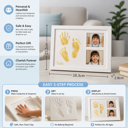 DIY Kids Handprint Keepsake Frame Kit – Hand Impression & Photo Display