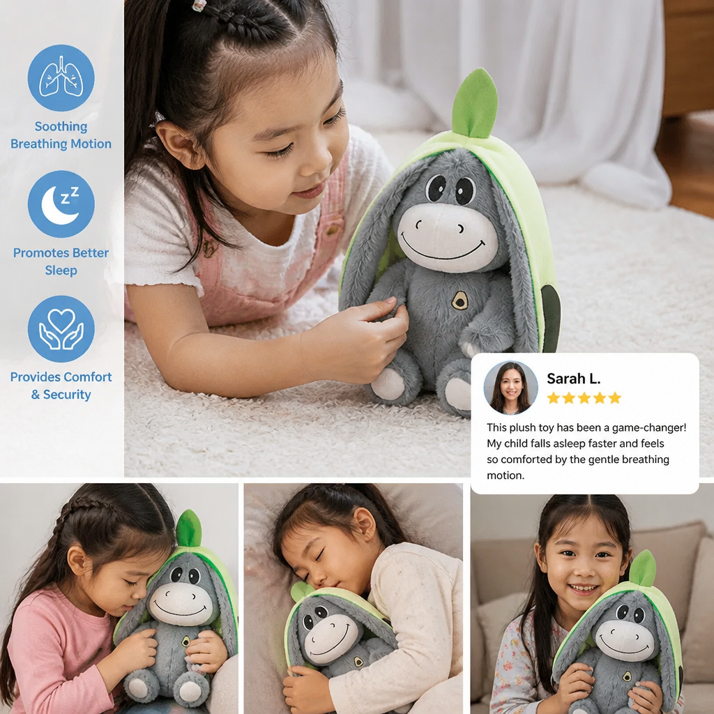 Breathing Donkey Plush Toy