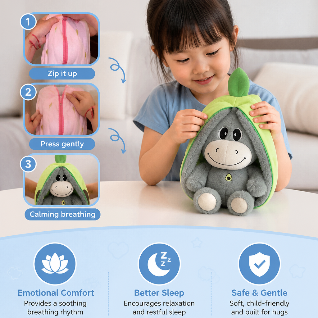 Breathing Donkey Plush Toy