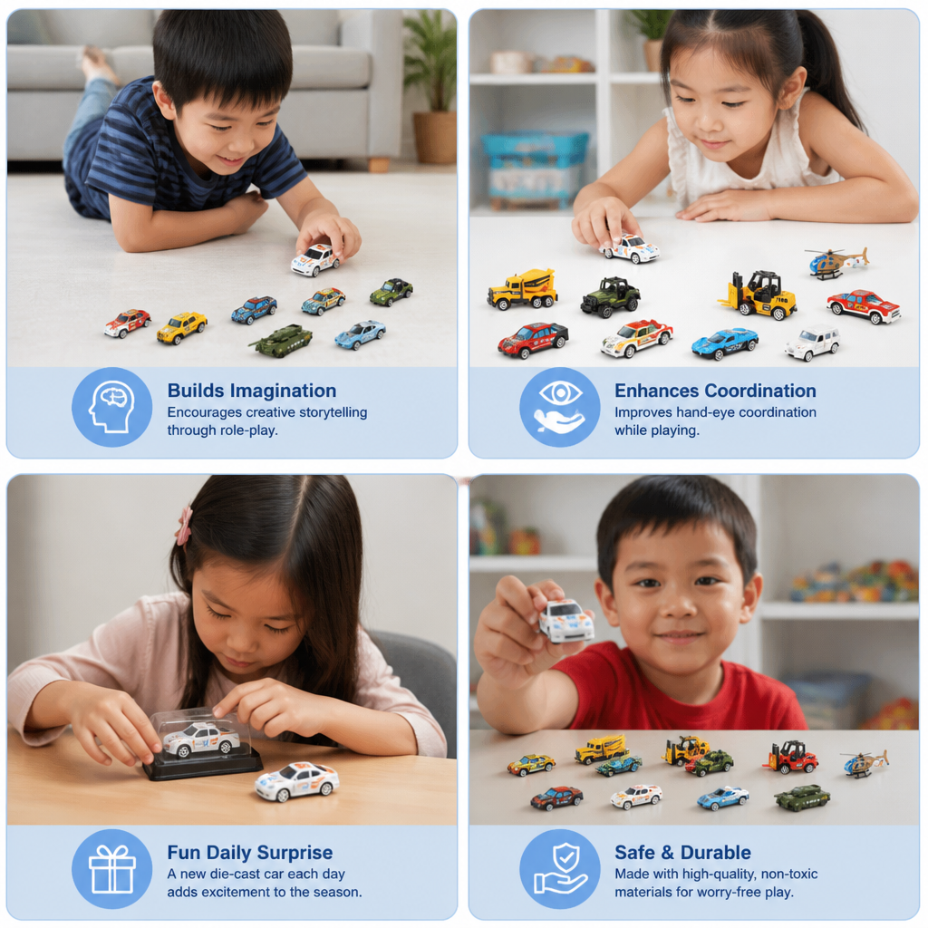 Christmas Die-Cast Car Advent Calendar for Kids