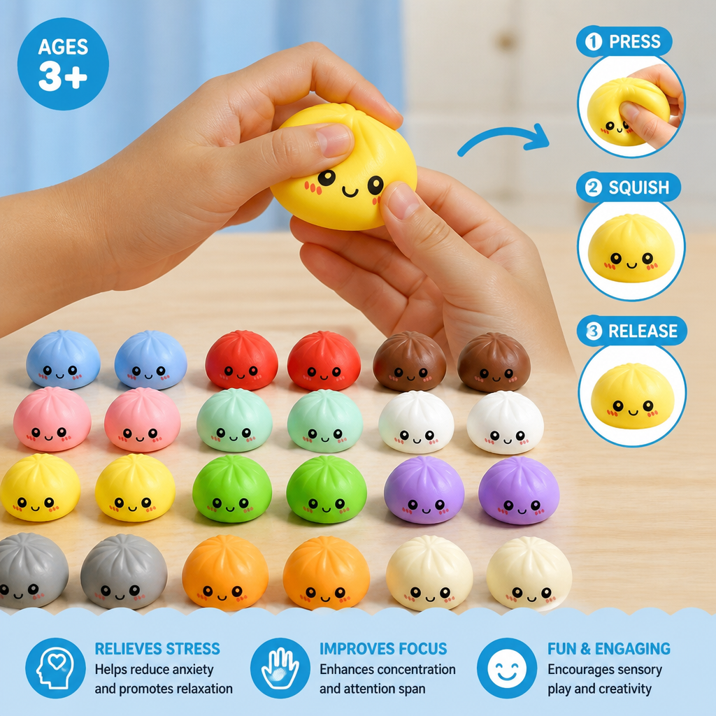 Dumpling Squishy Advent Calendar with Mystery Fidget Surprises