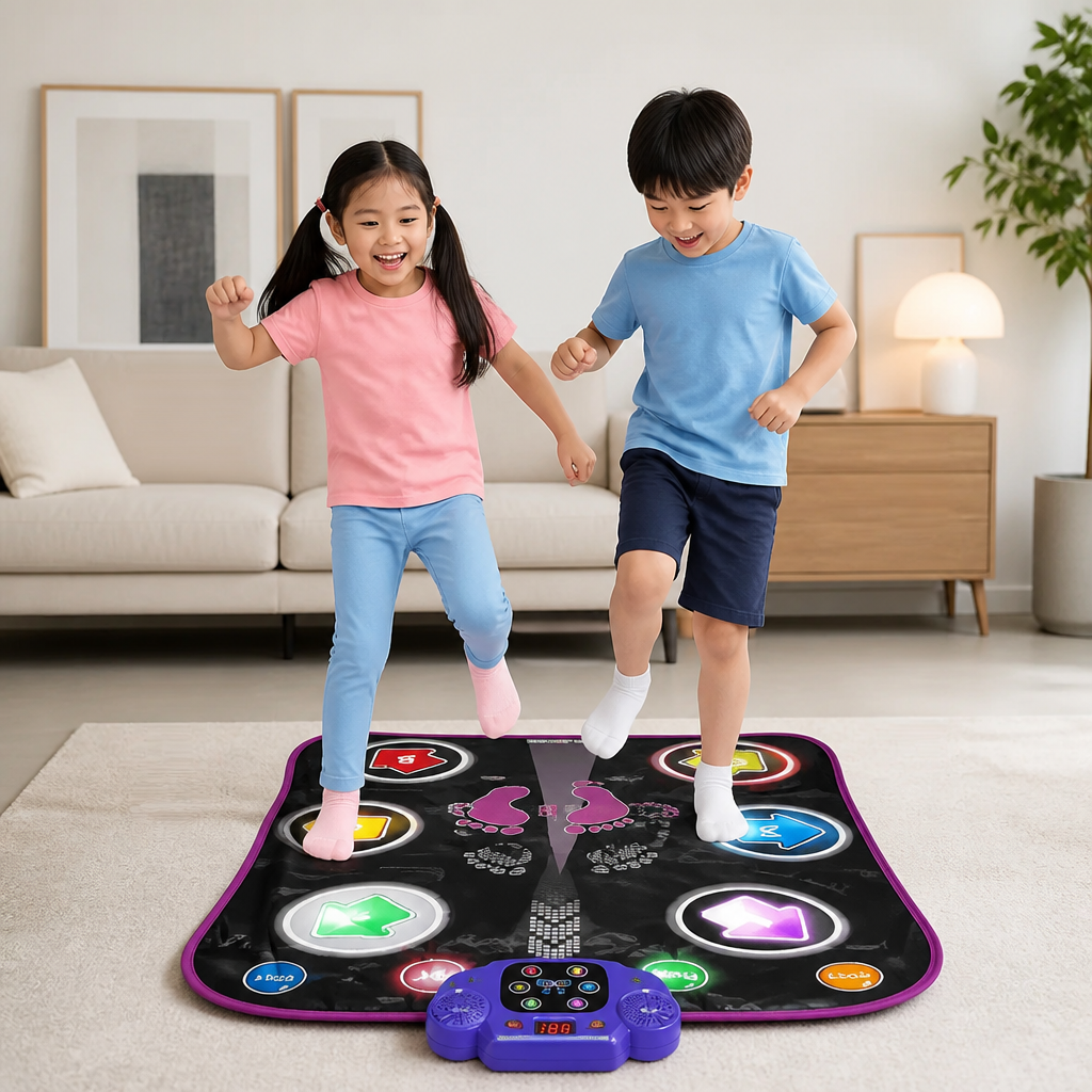Kids’ Light-Up Bluetooth Dance Mat with 5 Game Modes