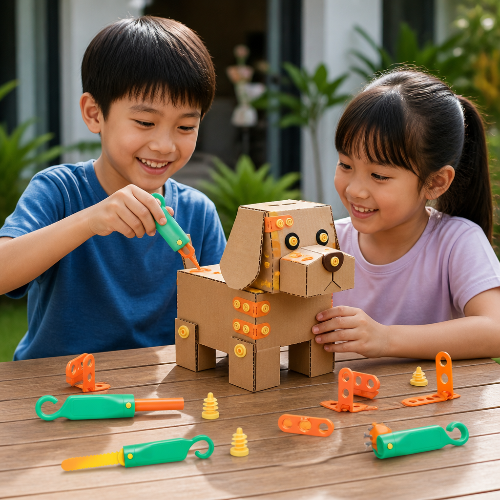 New cross-border assembly tool, cardboard cutter, kindergarten DIY cardboard cutter, paper craft children's educational toy