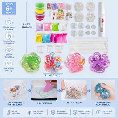 DIY Stress Ball Making Kit for Kids – Create Your Own Squishy Sensory Balls