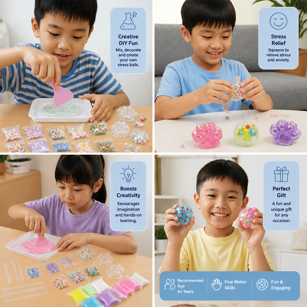 DIY Stress Ball Making Kit for Kids – Create Your Own Squishy Sensory Balls