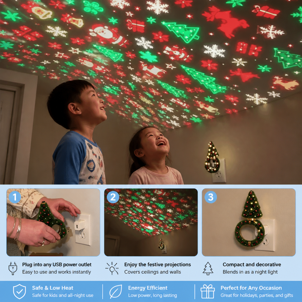 Christmas Tree Projector Lamp