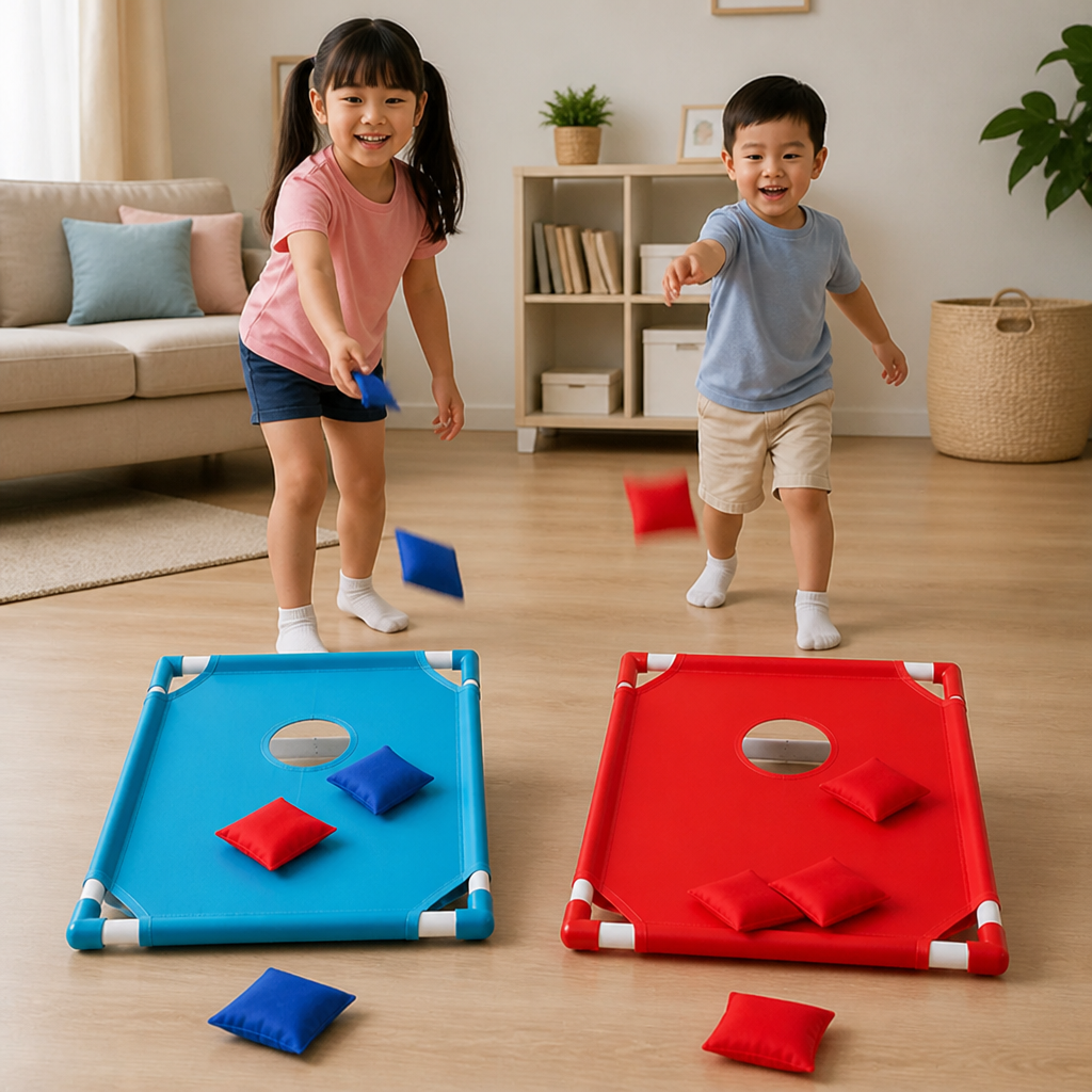 Indoor & Outdoor Two-Color Bean Bag Toss Game for Kids