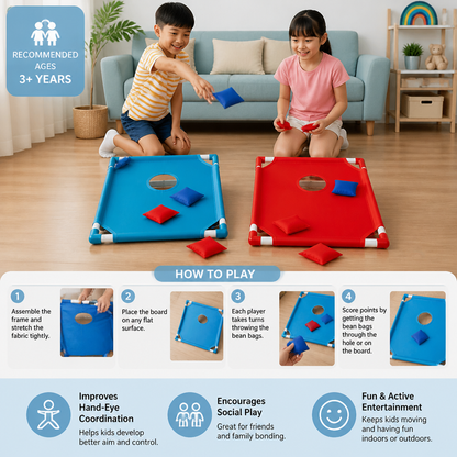 Indoor & Outdoor Two-Color Bean Bag Toss Game for Kids