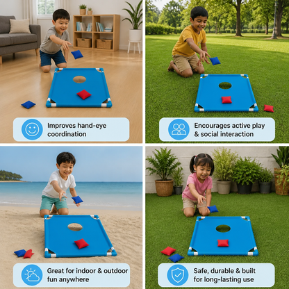 Indoor & Outdoor Two-Color Bean Bag Toss Game for Kids