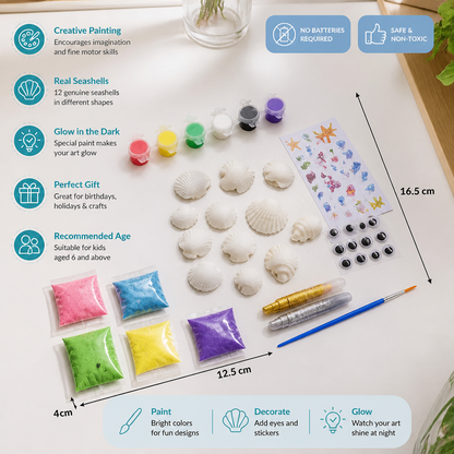 Glow in the Dark Sea Shell Painting & Craft Kit