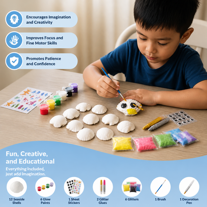 Glow in the Dark Sea Shell Painting & Craft Kit