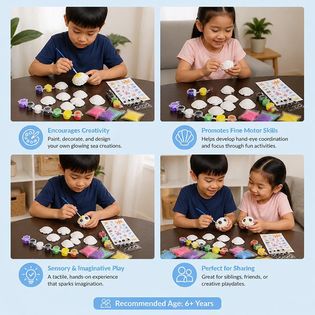 Glow in the Dark Sea Shell Painting & Craft Kit