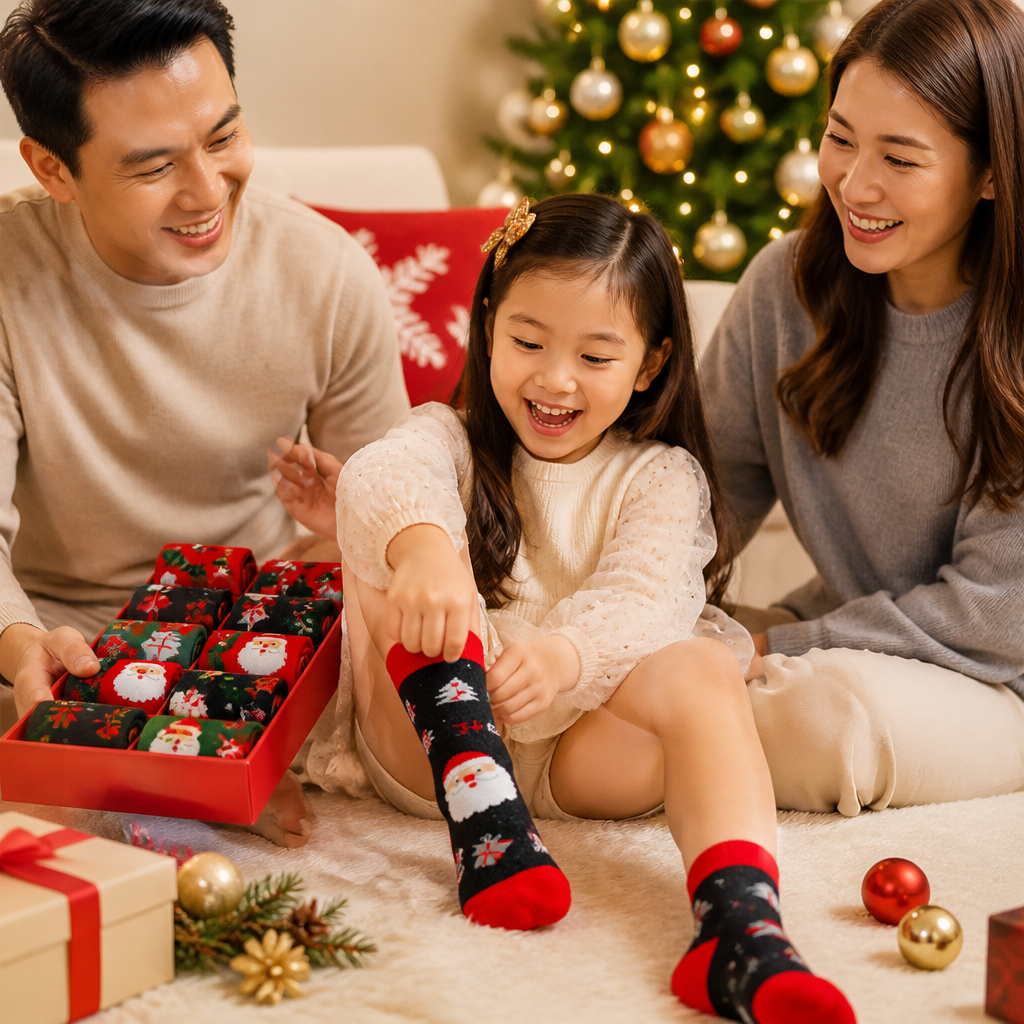 24-Days Christmas Socks Advent Calendar